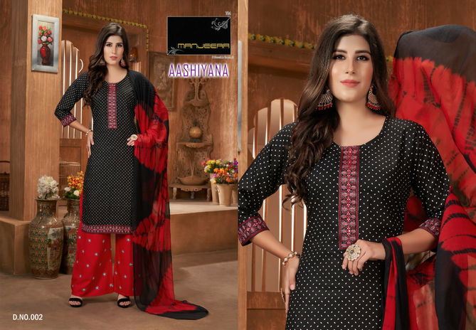 Manjeeraa Aashiyana Rayon Designer Printed Daily Wear Ready Made Collection